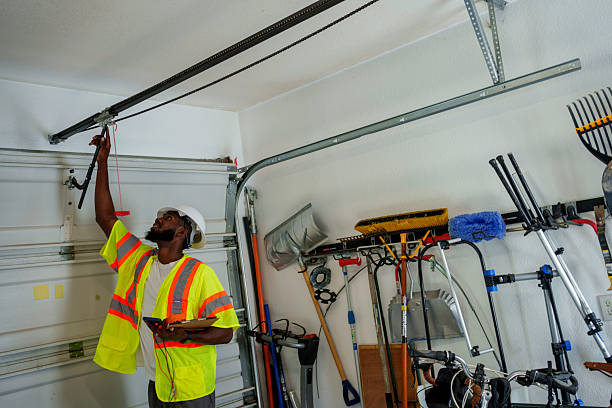 Professional Garage Door Panel Replacement technician working in Central Islip, NY